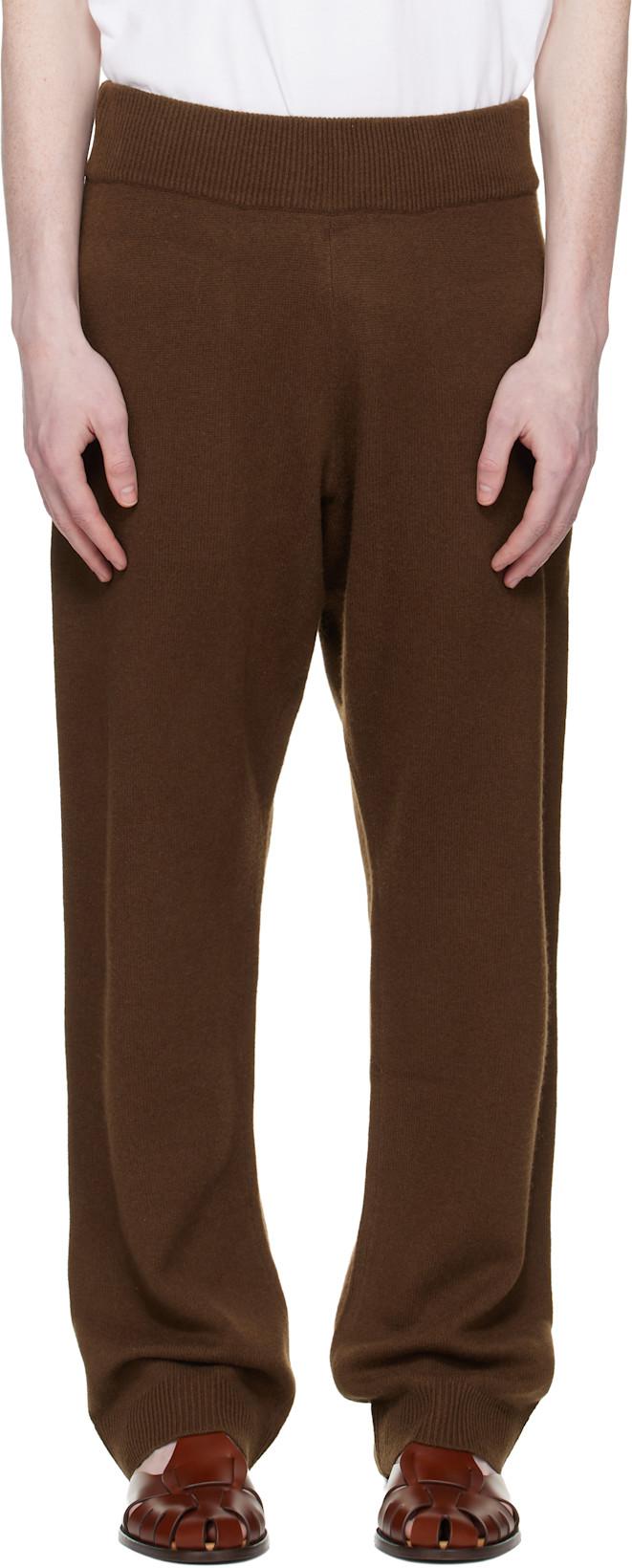 Brown Knit Lounge Pants by ENTIRE STUDIOS