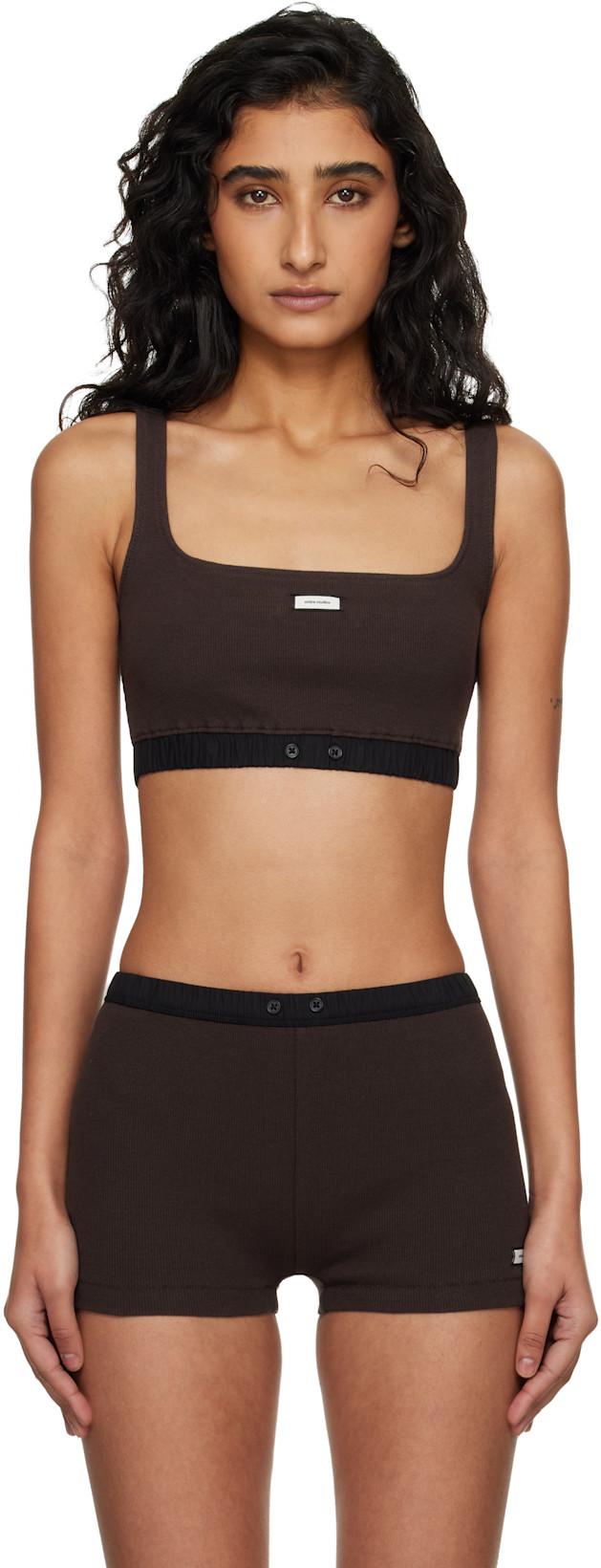 Brown Lounge Bra by ENTIRE STUDIOS
