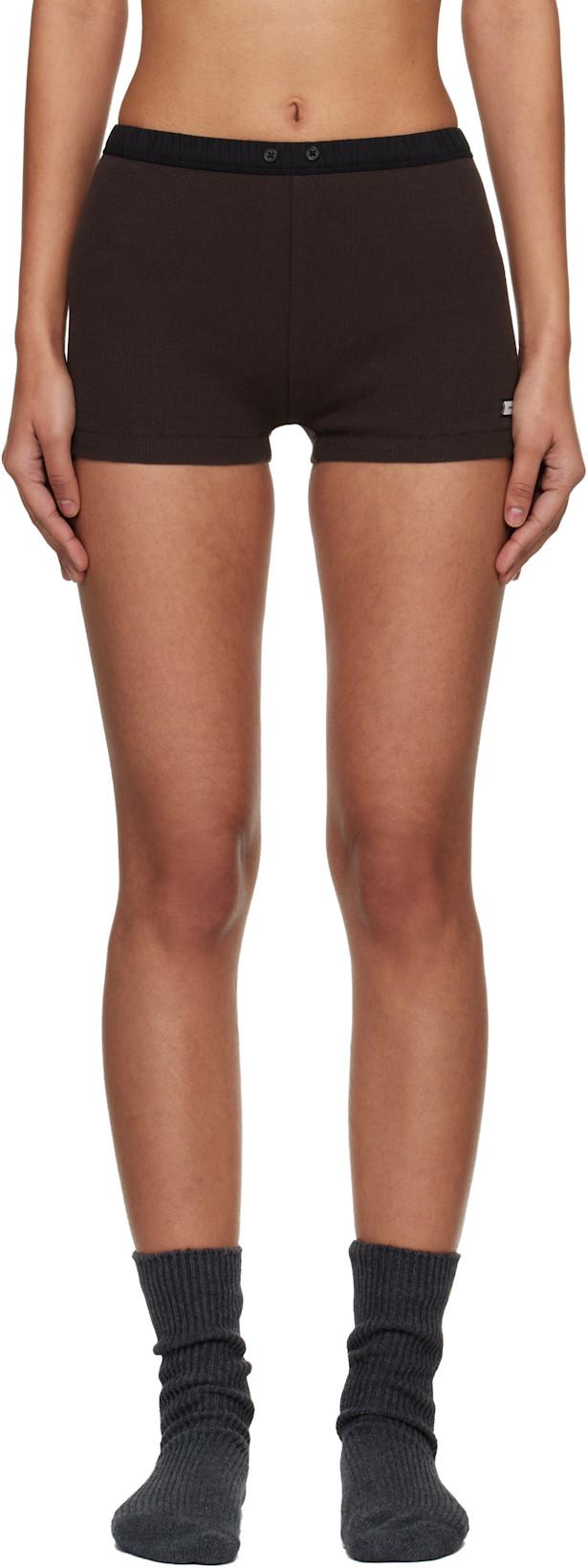 Brown Lounge Shorts by ENTIRE STUDIOS
