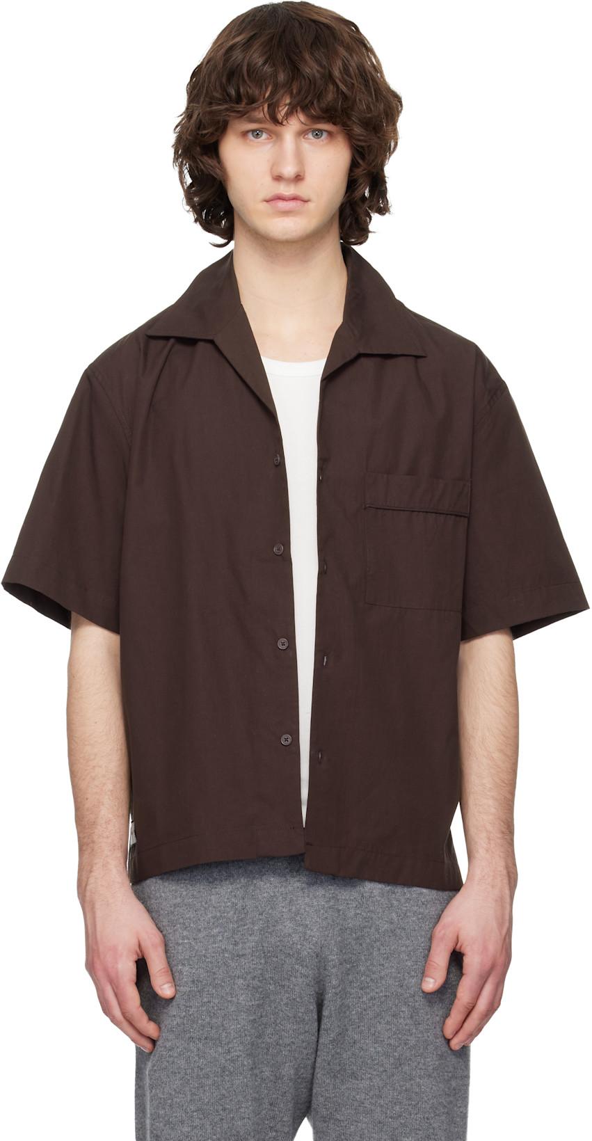 Brown Pajama Shirt by ENTIRE STUDIOS