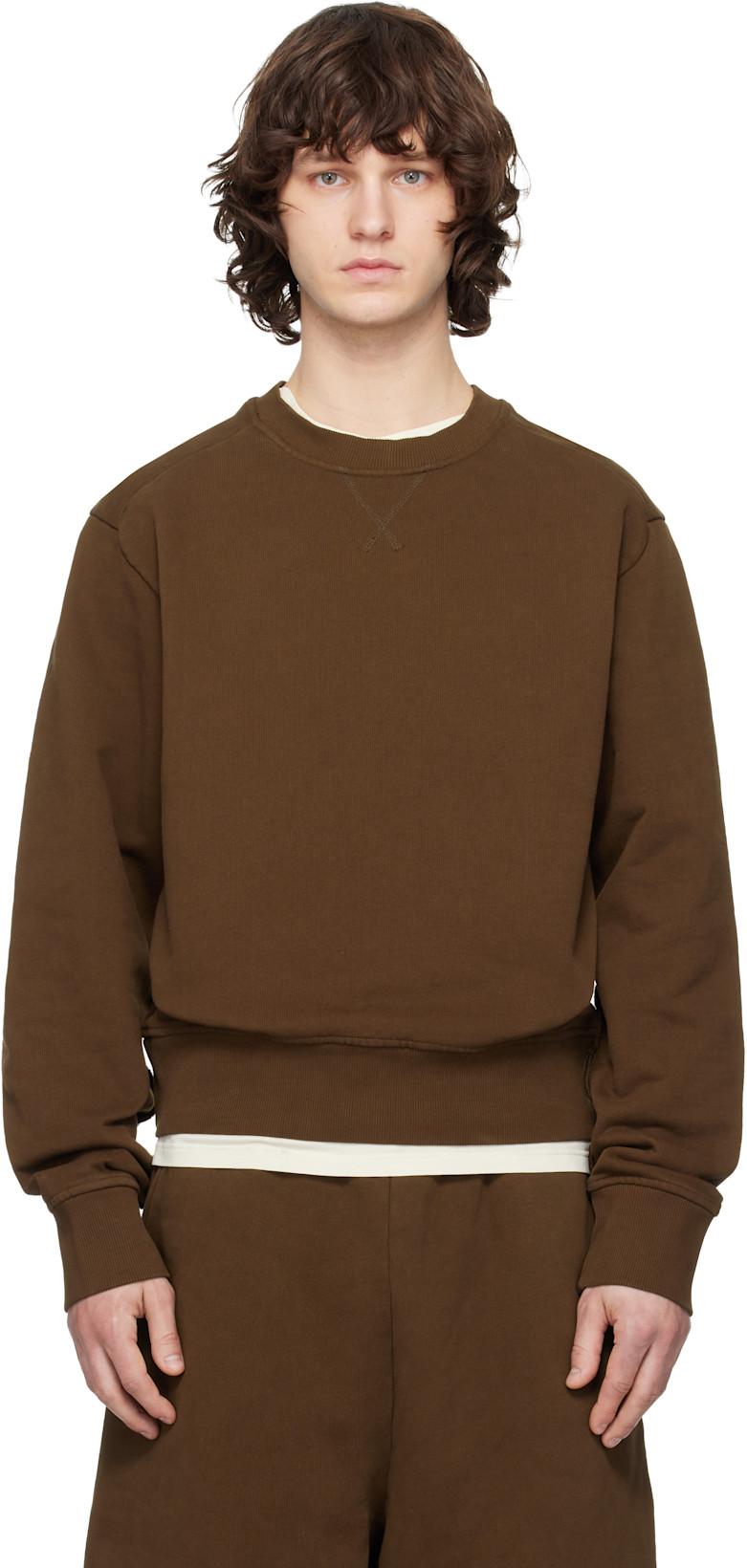 Brown Pod Crew Sweatshirt by ENTIRE STUDIOS