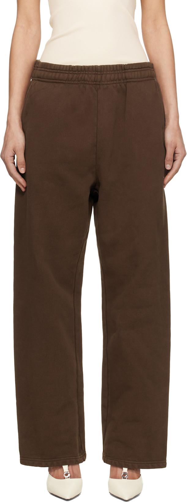 Brown Straight Leg Sweatpants by ENTIRE STUDIOS