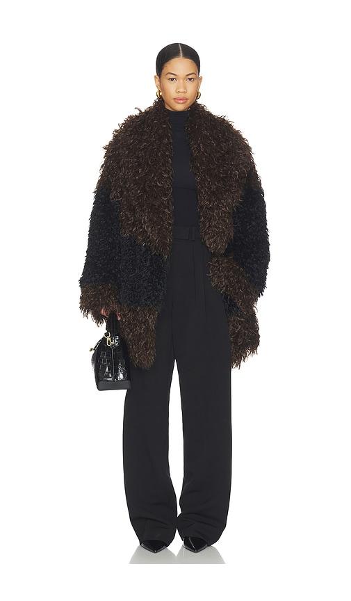 Entire Studios Juno Coat in Brown,Black by ENTIRE STUDIOS