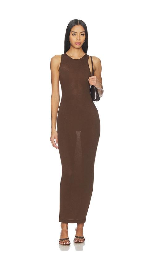 Entire Studios Muscle Tank Dress in Brown by ENTIRE STUDIOS