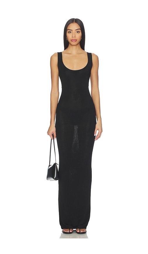 Entire Studios Square Neck Dress in Black by ENTIRE STUDIOS