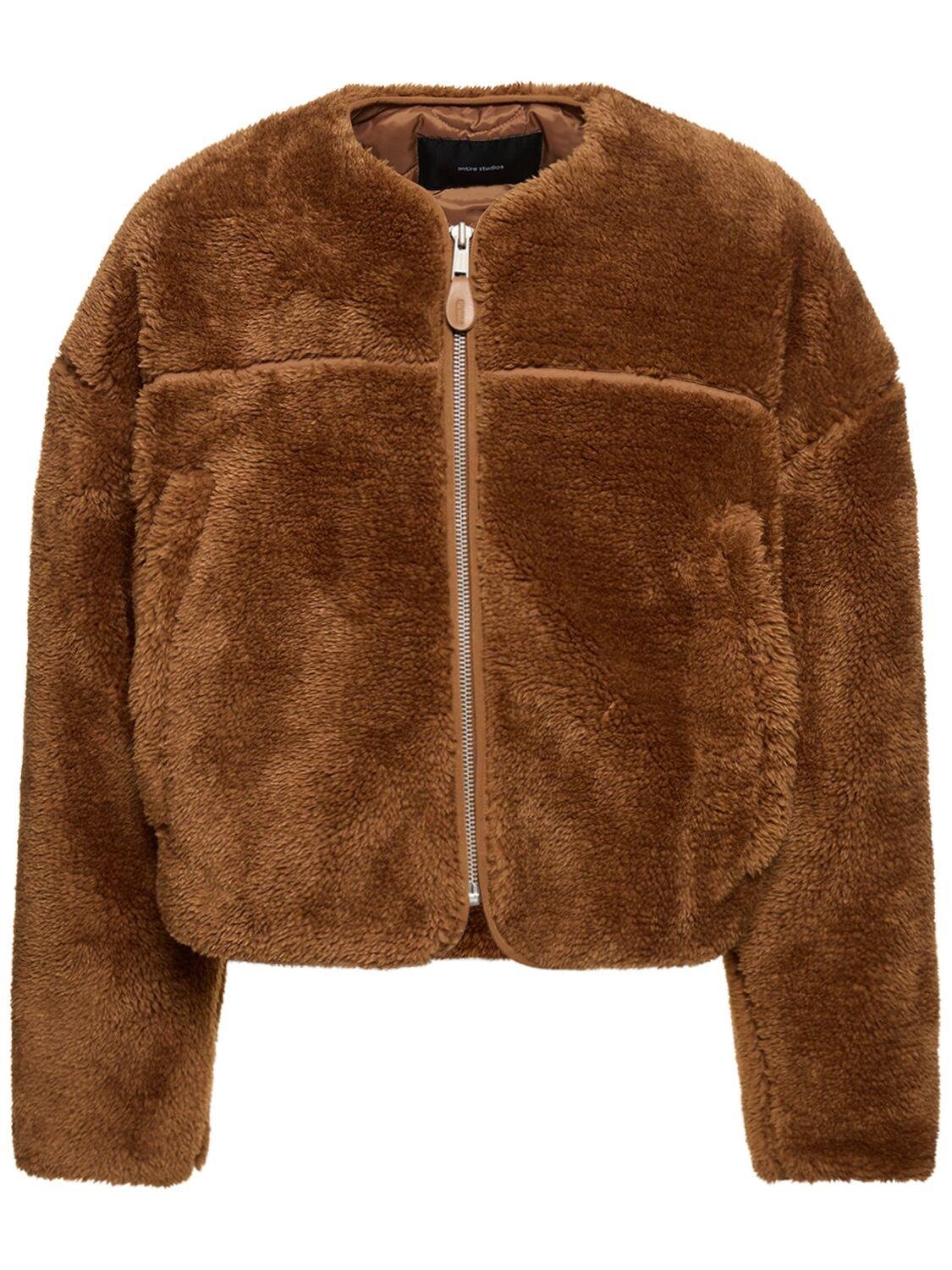 Faux Fur Zip-up Overcoat by ENTIRE STUDIOS