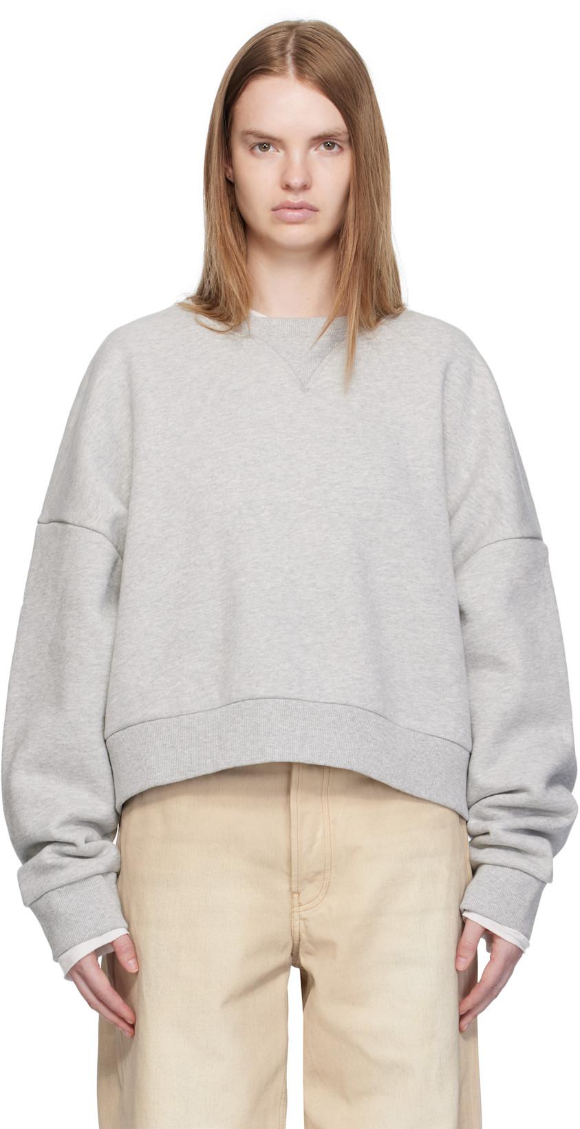 Gray Box Crew Sweatshirt by ENTIRE STUDIOS