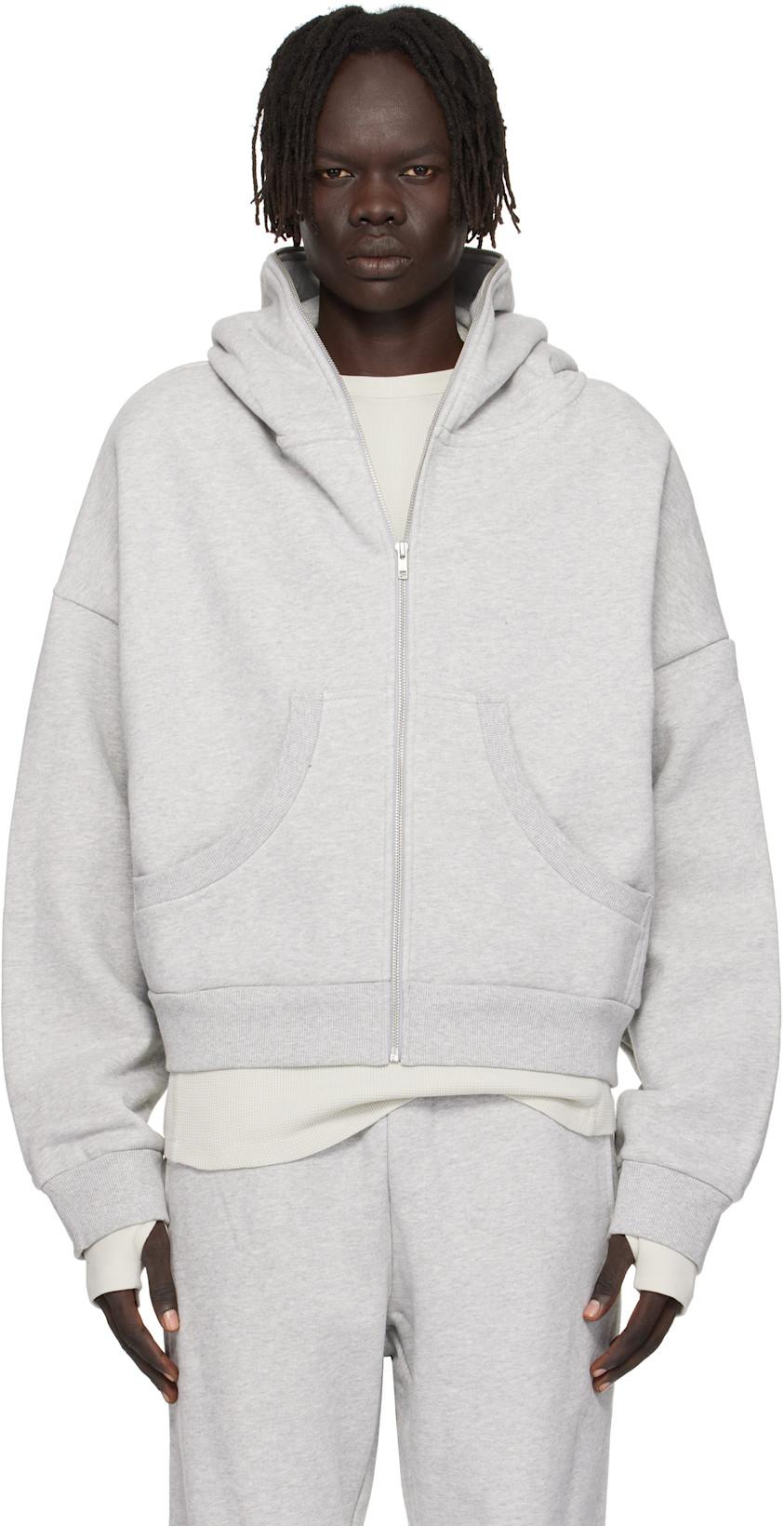Gray Eternal Zip Hoodie by ENTIRE STUDIOS