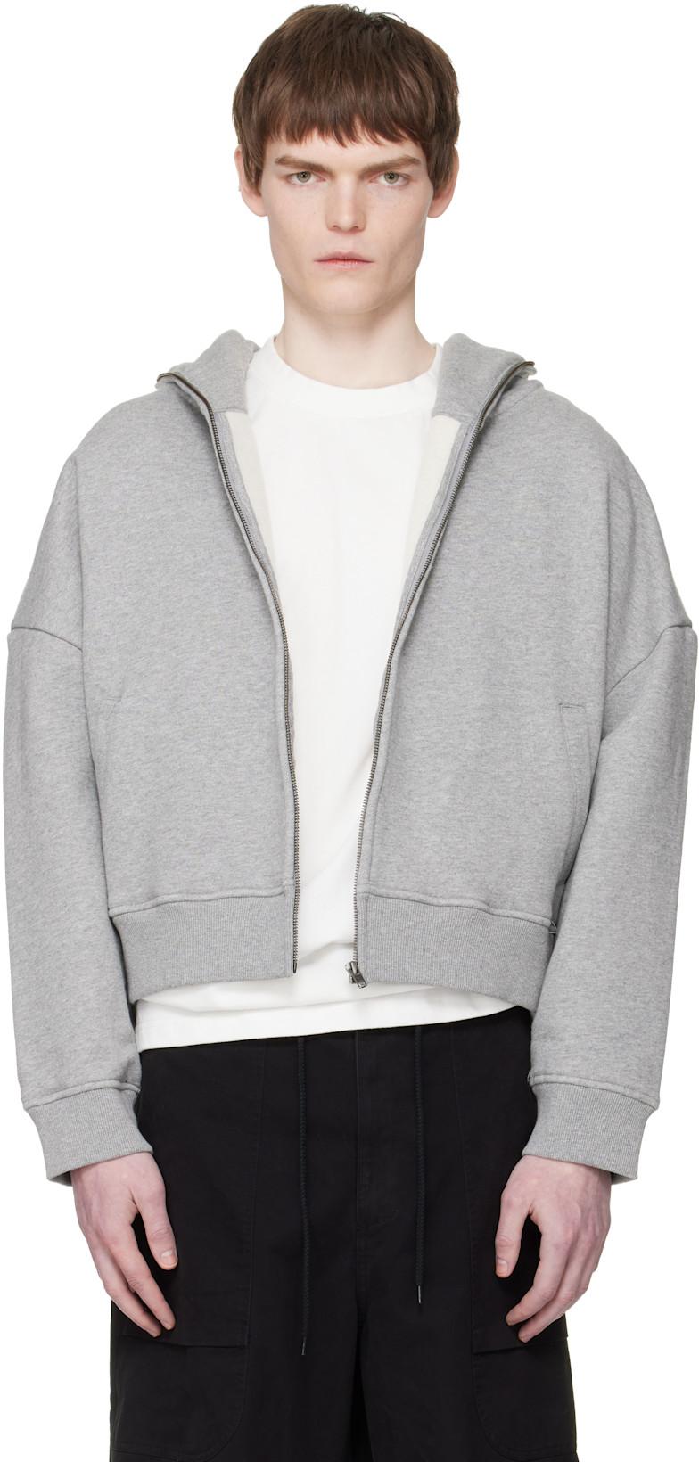 Gray Eternal Zip Hoodie by ENTIRE STUDIOS