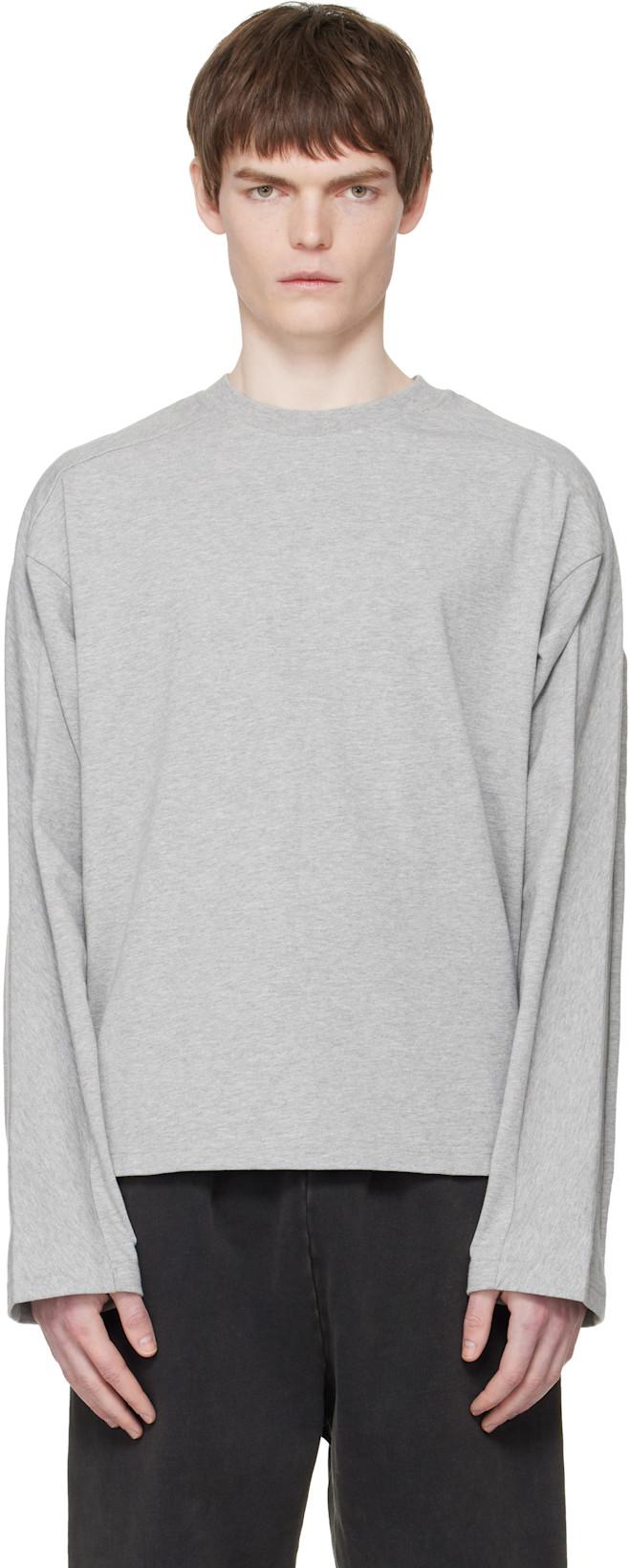 Gray Heavy Long Sleeve T-shirt by ENTIRE STUDIOS
