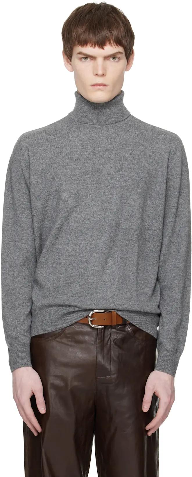 Gray Knit Turtleneck by ENTIRE STUDIOS