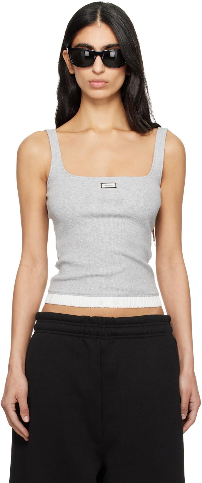 Gray Lounge Tank Top by ENTIRE STUDIOS