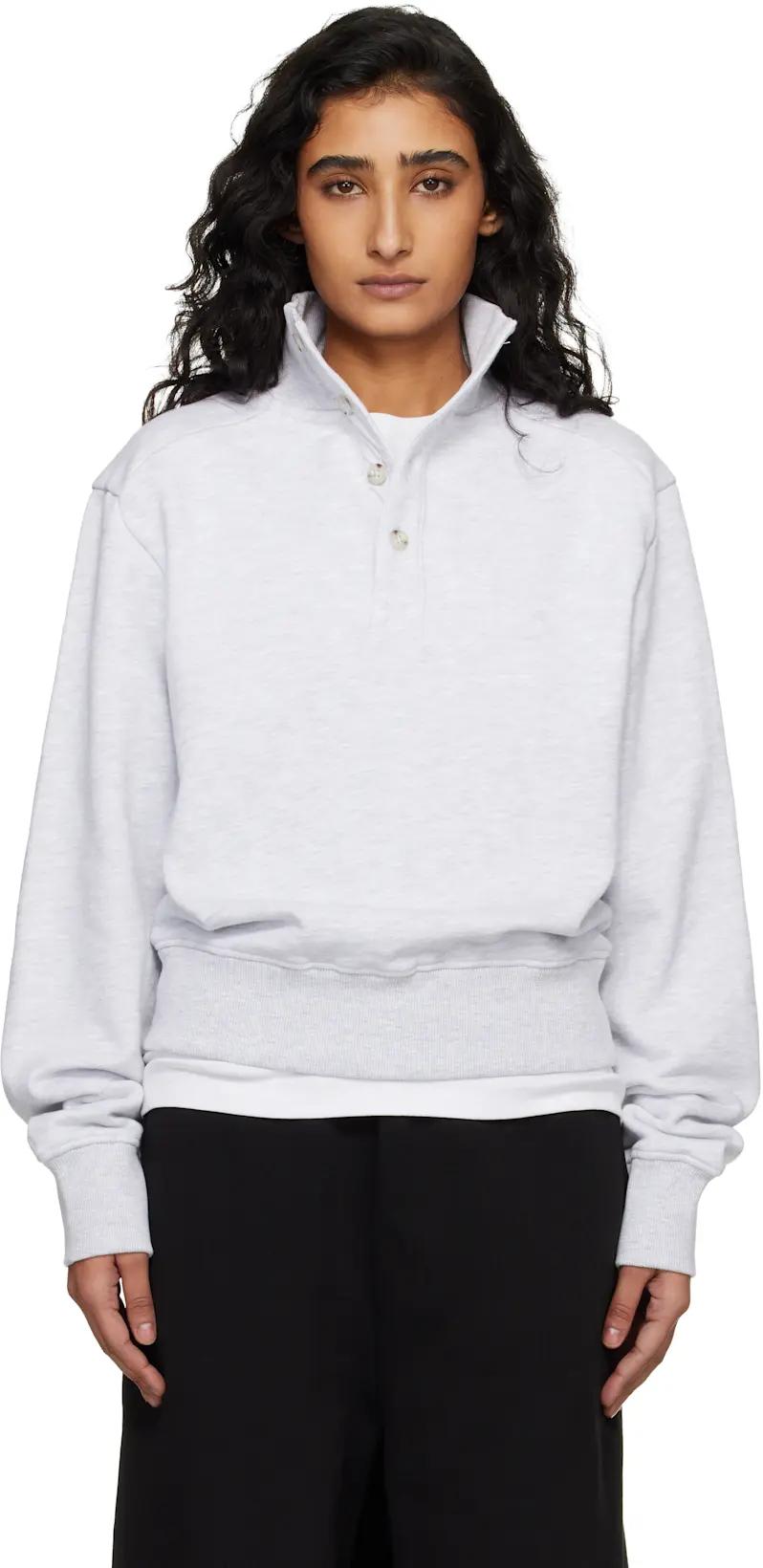 Gray Port Pullover Sweatshirt by ENTIRE STUDIOS