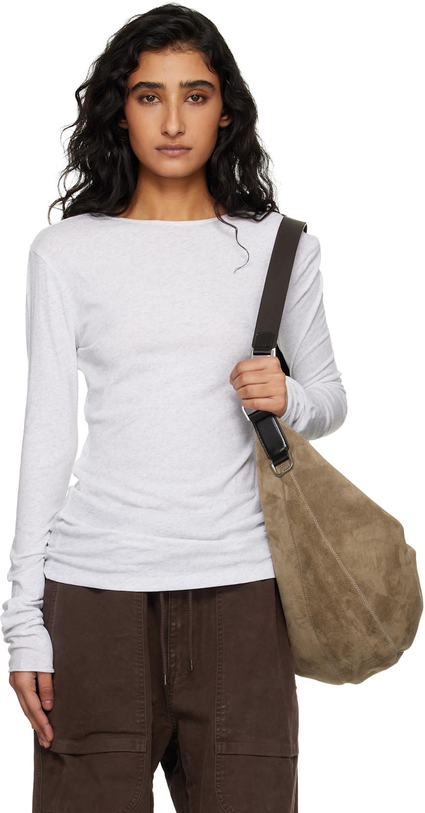 Gray Sheer Long Sleeve T-shirt by ENTIRE STUDIOS