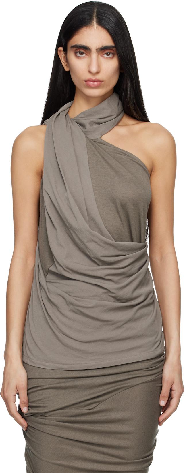 Gray Sleeveless Dalters Top by ENTIRE STUDIOS