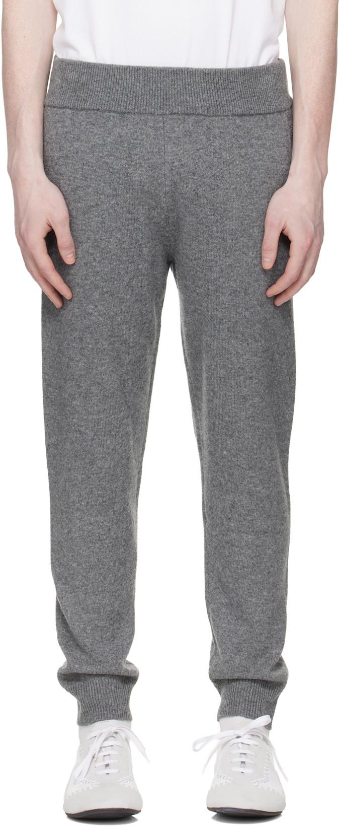 Gray Slim Knit Lounge Pants by ENTIRE STUDIOS