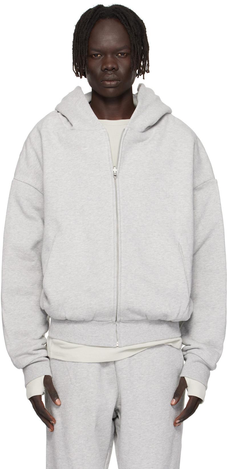 Gray Thermal Hoodie by ENTIRE STUDIOS