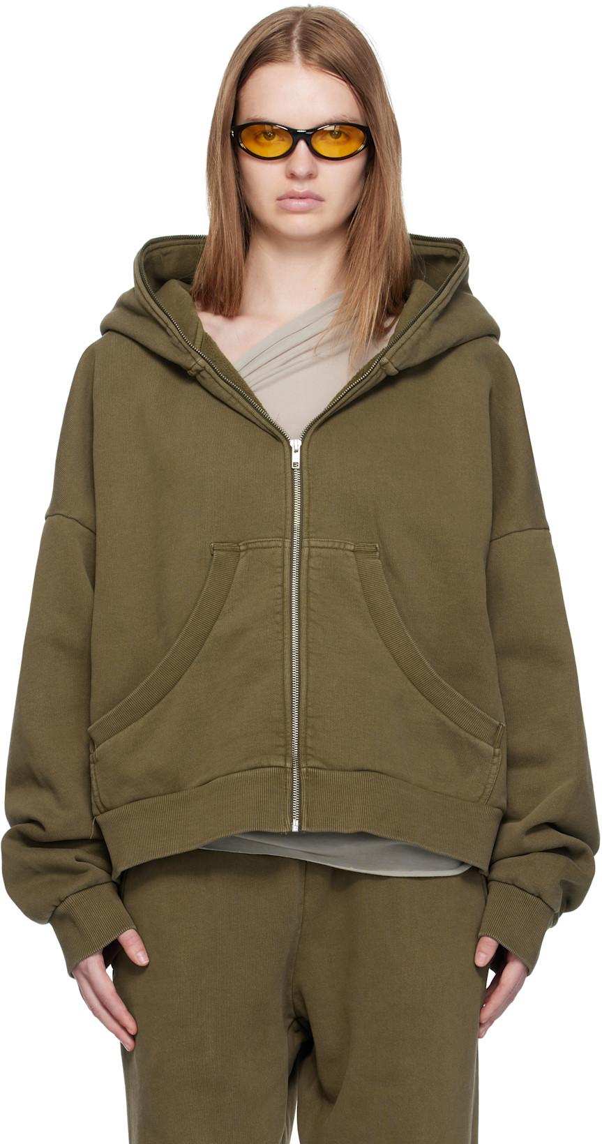 Green Eternal Zip Hoodie by ENTIRE STUDIOS