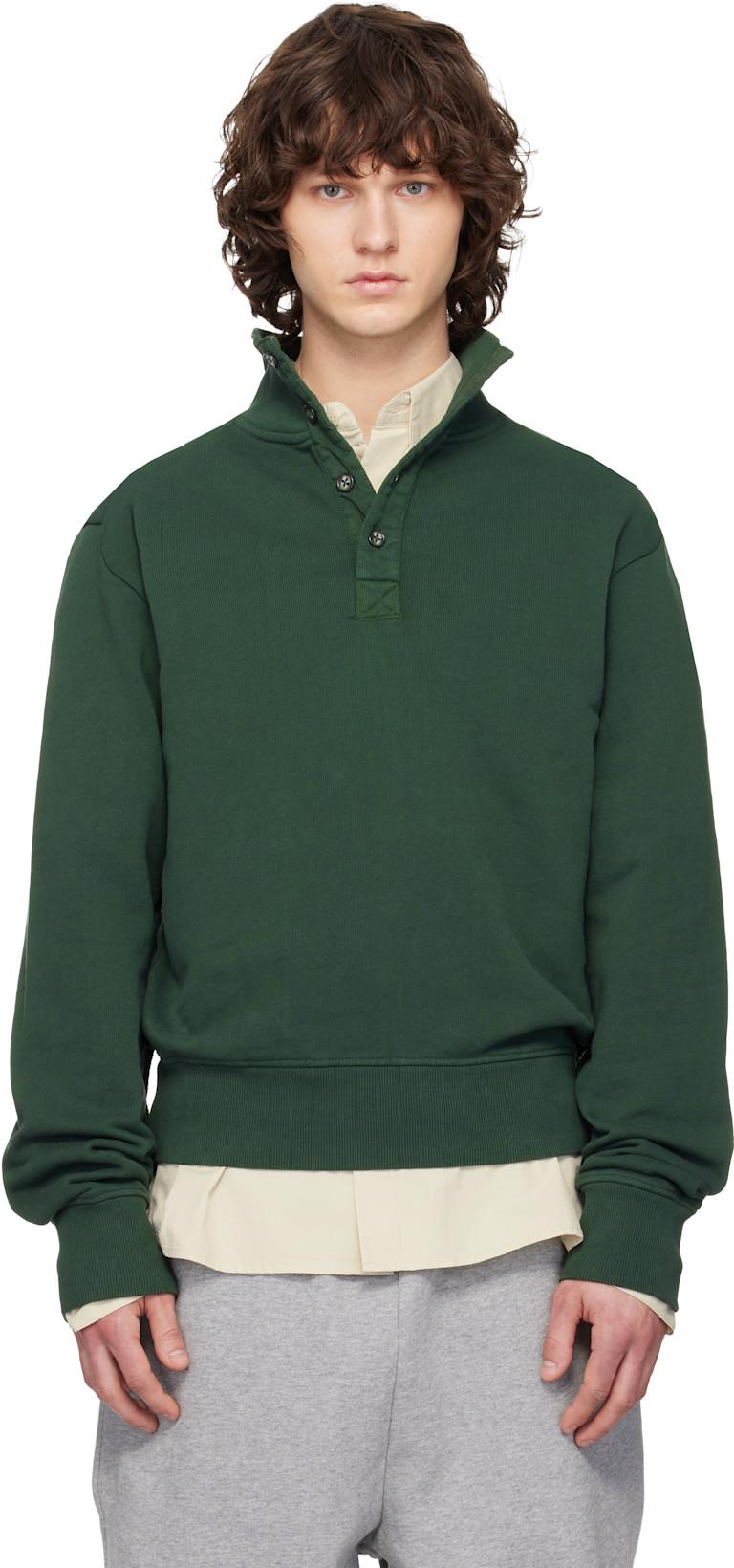 Green Port Pullover Sweatshirt by ENTIRE STUDIOS