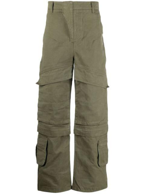 Hard wide-leg cargo trousers by ENTIRE STUDIOS