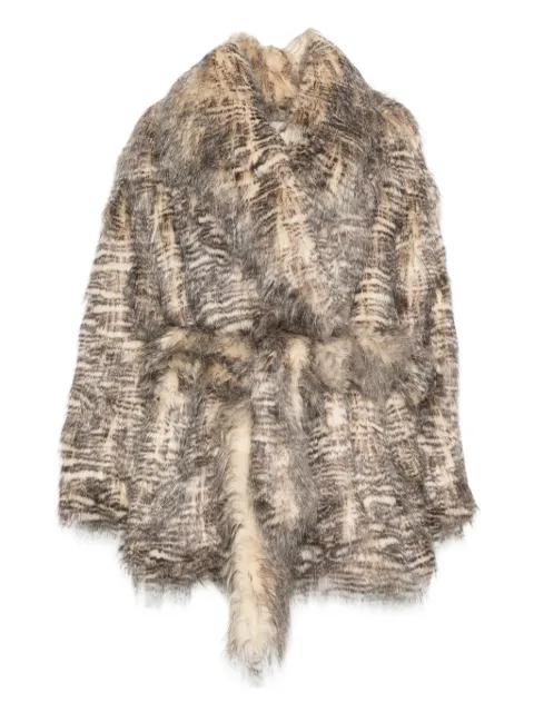 Juno tiger-print faux-fur coat by ENTIRE STUDIOS