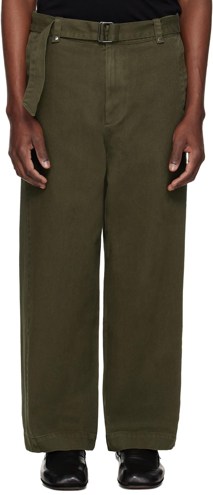 Khaki Gully Trousers by ENTIRE STUDIOS