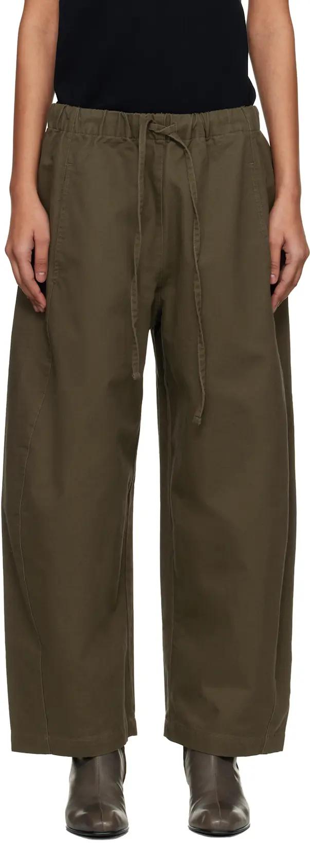 Khaki Loft Trousers by ENTIRE STUDIOS