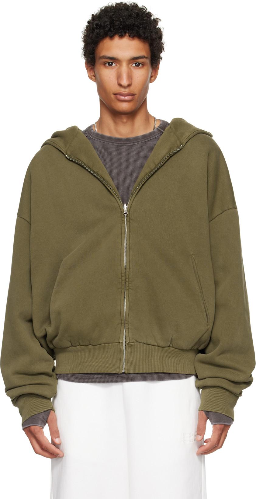 Khaki Thermal Hoodie by ENTIRE STUDIOS