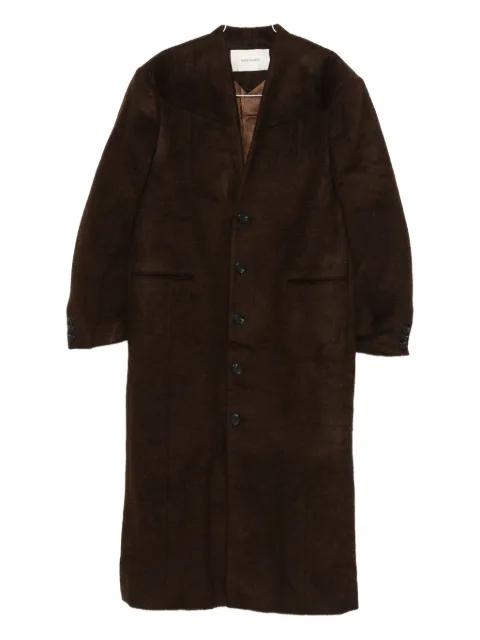 Mute button-front overcoat by ENTIRE STUDIOS