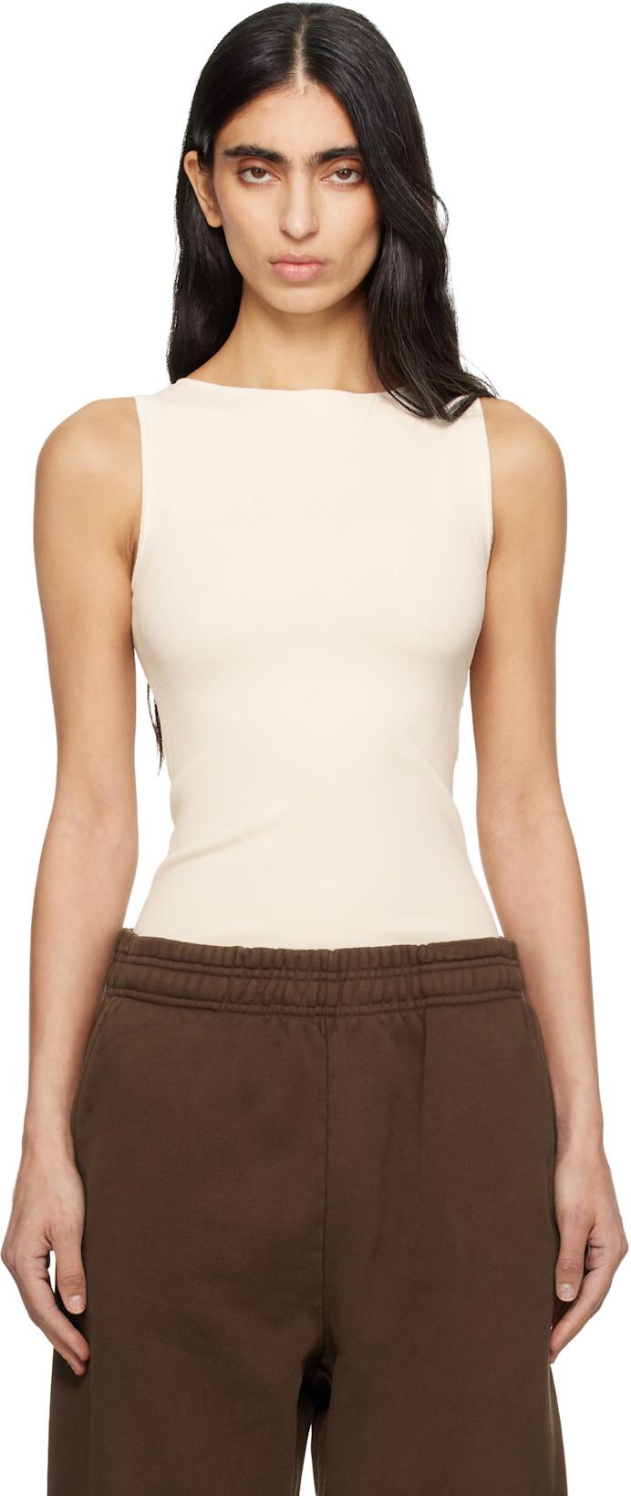 Off-White Boat Neck Top by ENTIRE STUDIOS