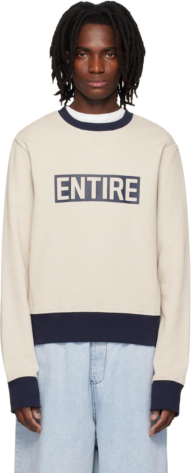 Off-White Contro Crew Sweatshirt by ENTIRE STUDIOS
