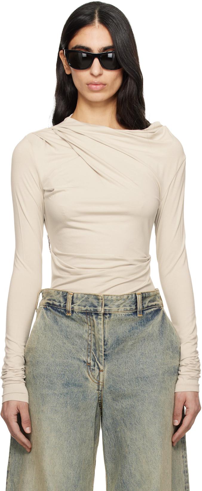 Off-White Drape Top by ENTIRE STUDIOS