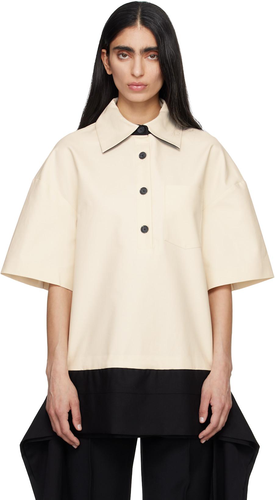 Off-White Extended Trim Polo by ENTIRE STUDIOS