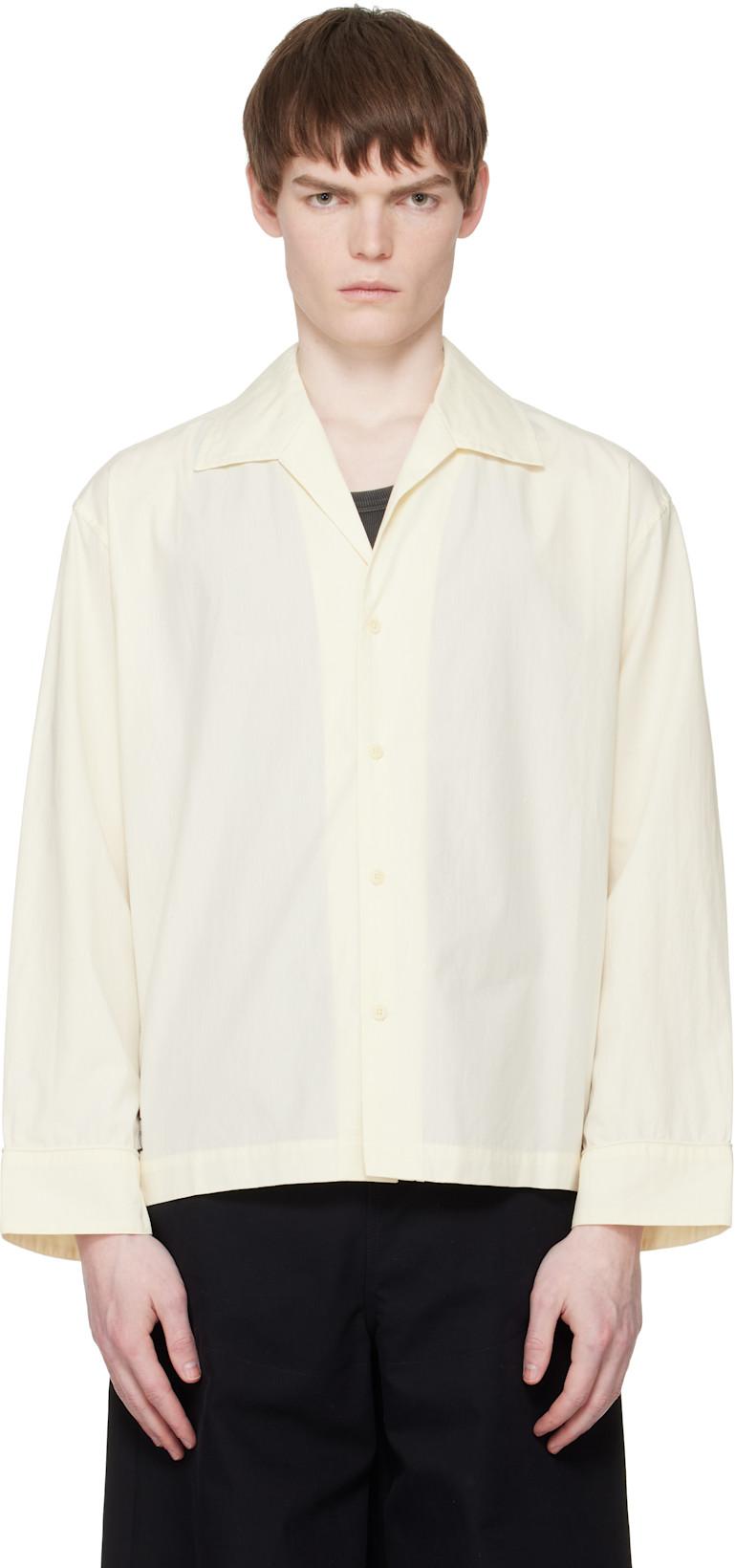 Off-White LS Pajama Shirt by ENTIRE STUDIOS