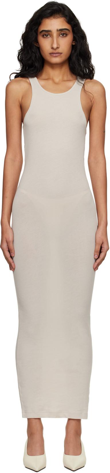Off-White Muscle Tank Midi Dress by ENTIRE STUDIOS