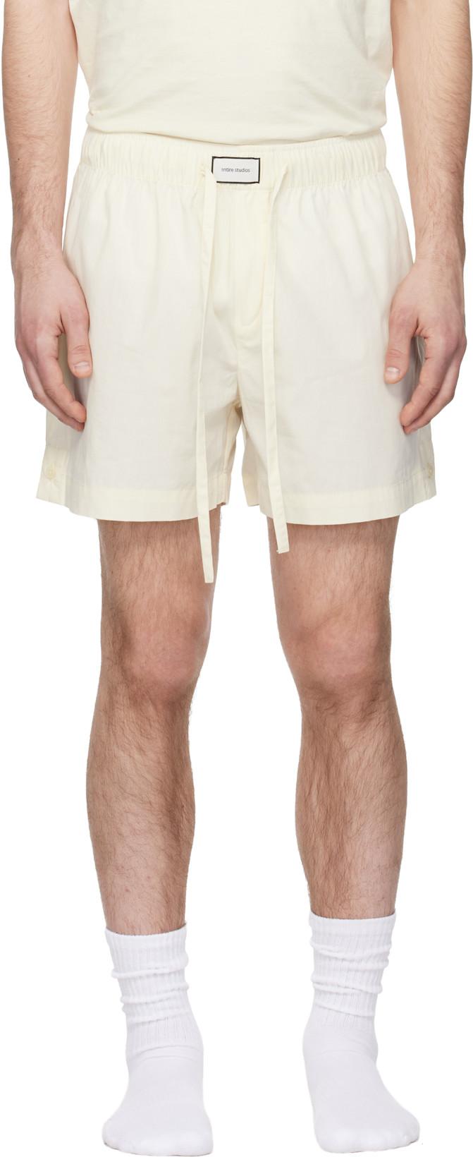 Off-White Pajama Shorts by ENTIRE STUDIOS