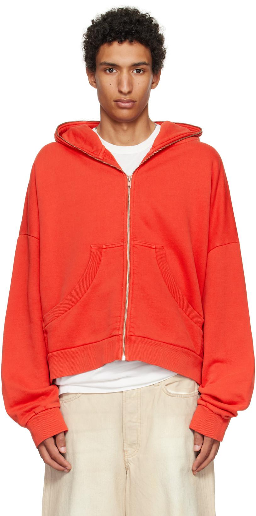 Red Eternal Zip Hoodie by ENTIRE STUDIOS