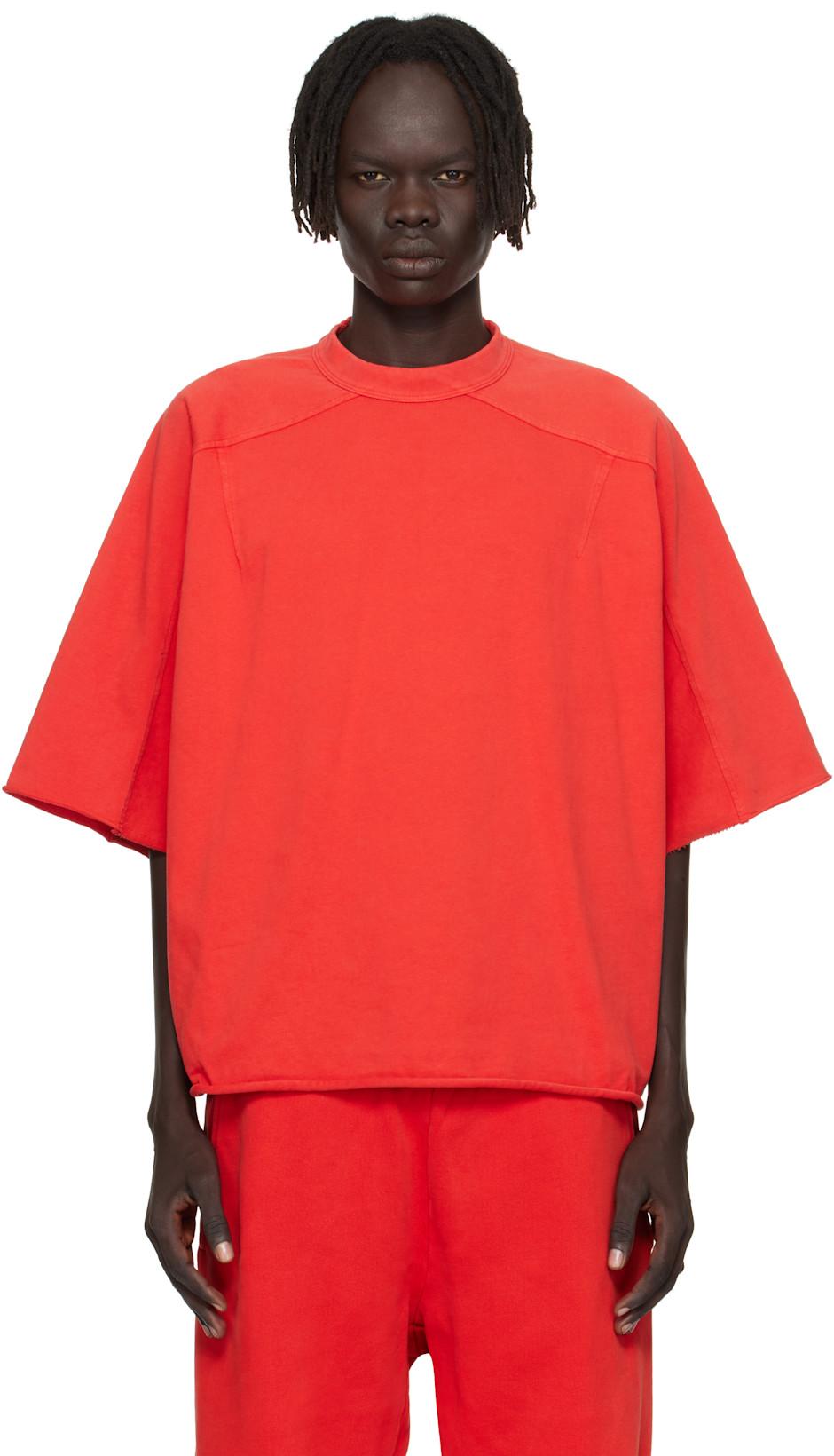 Red Heavy Dart T-shirt by ENTIRE STUDIOS