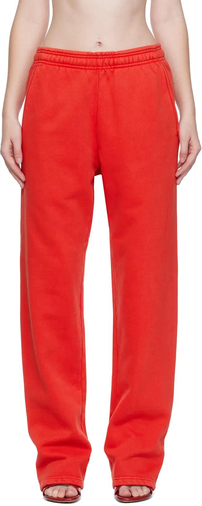 Red Straight-Leg Sweatpants by ENTIRE STUDIOS