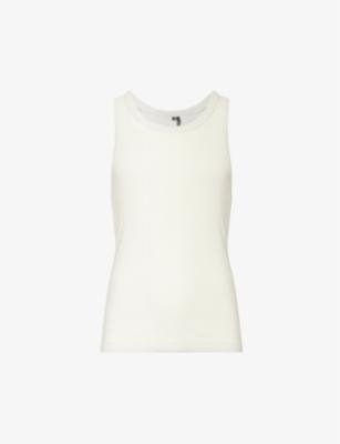 Scoop-neck regular-fit stretch-organic cotton top by ENTIRE STUDIOS