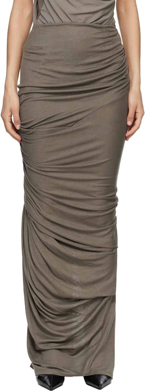 Taupe Dia Maxi Skirt by ENTIRE STUDIOS