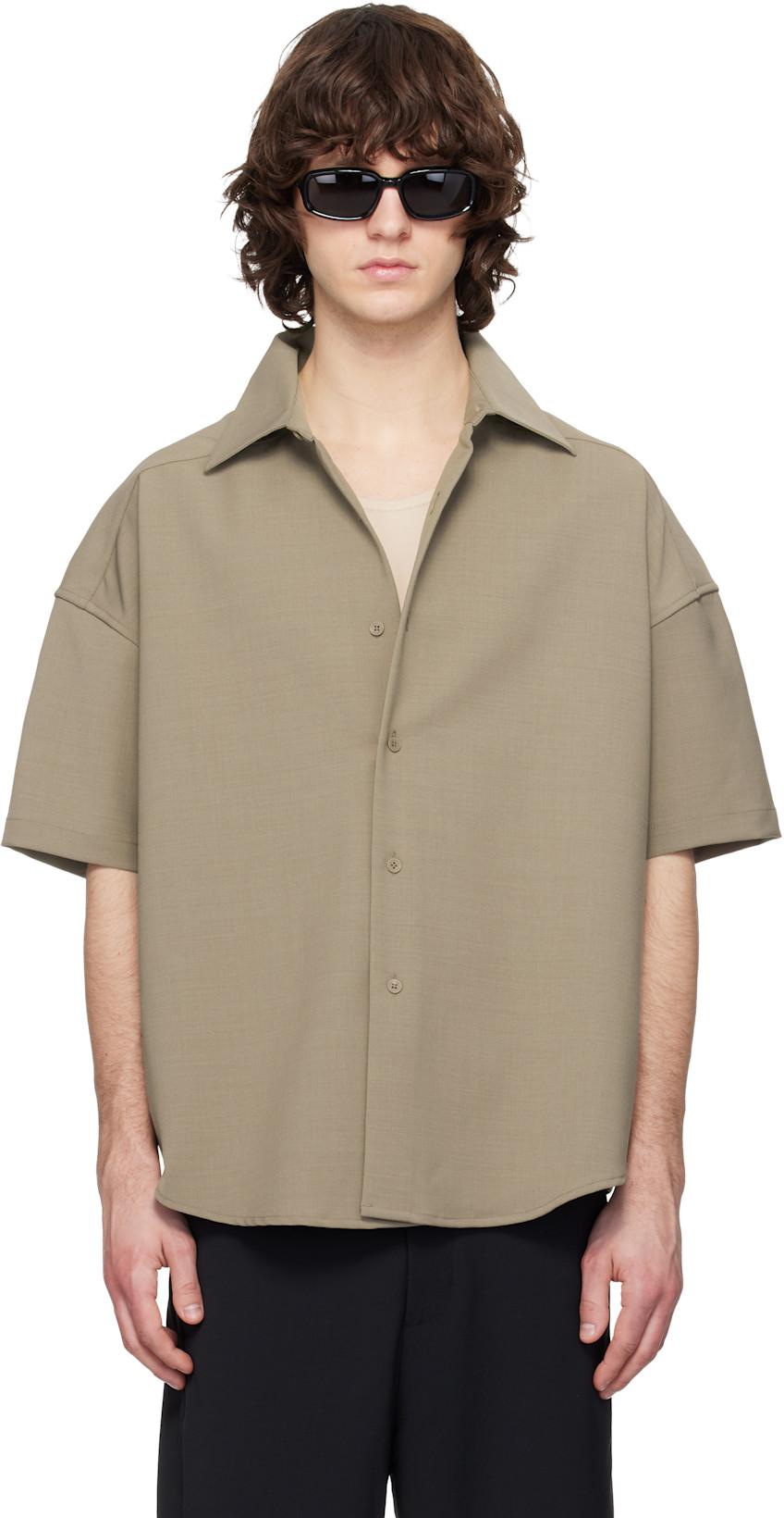 Taupe Short Sleeve Shirt by ENTIRE STUDIOS