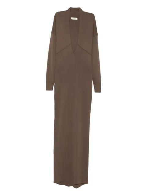 V-neck panelled maxi dress by ENTIRE STUDIOS