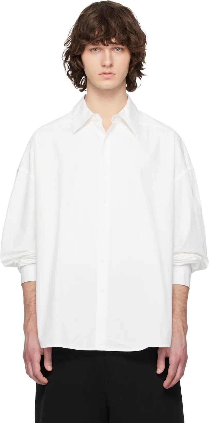 White Miller Shirt by ENTIRE STUDIOS