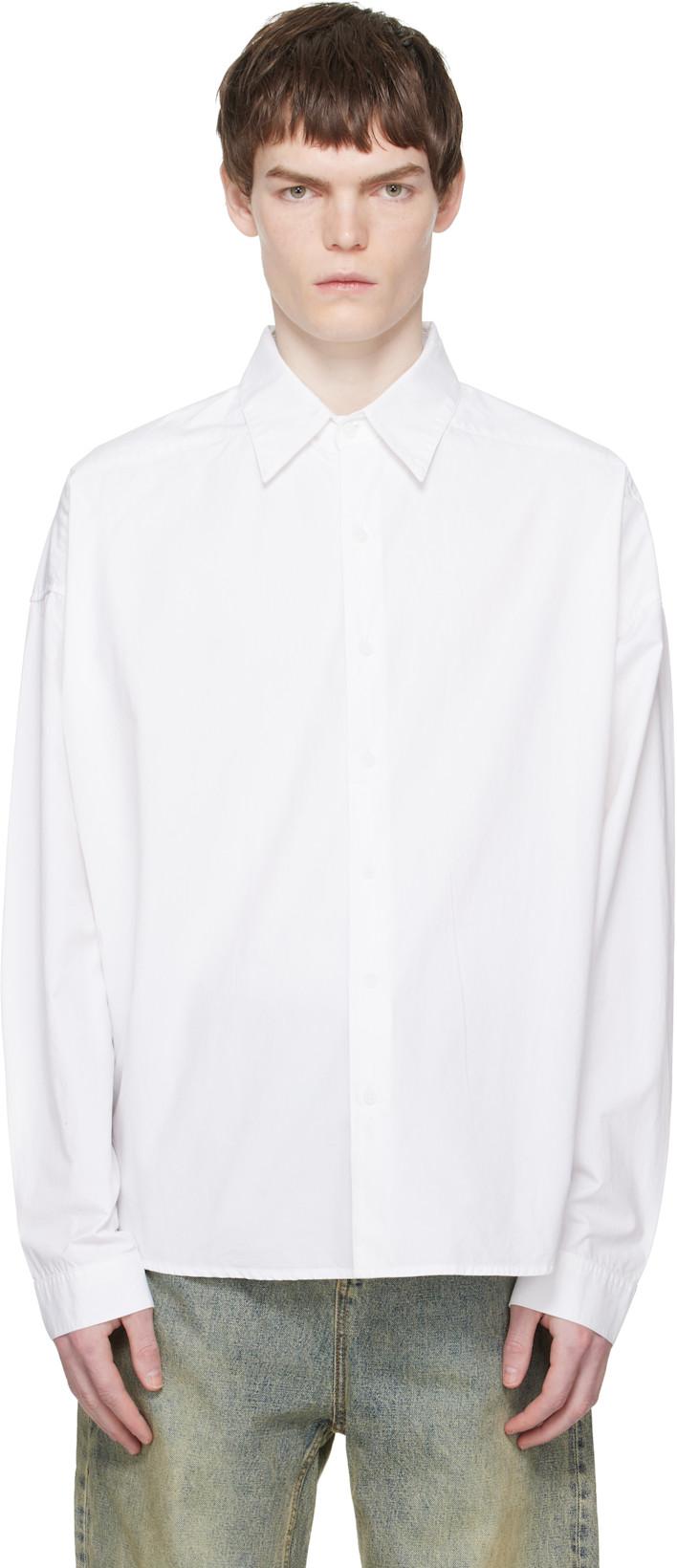 White Miller Shirt by ENTIRE STUDIOS
