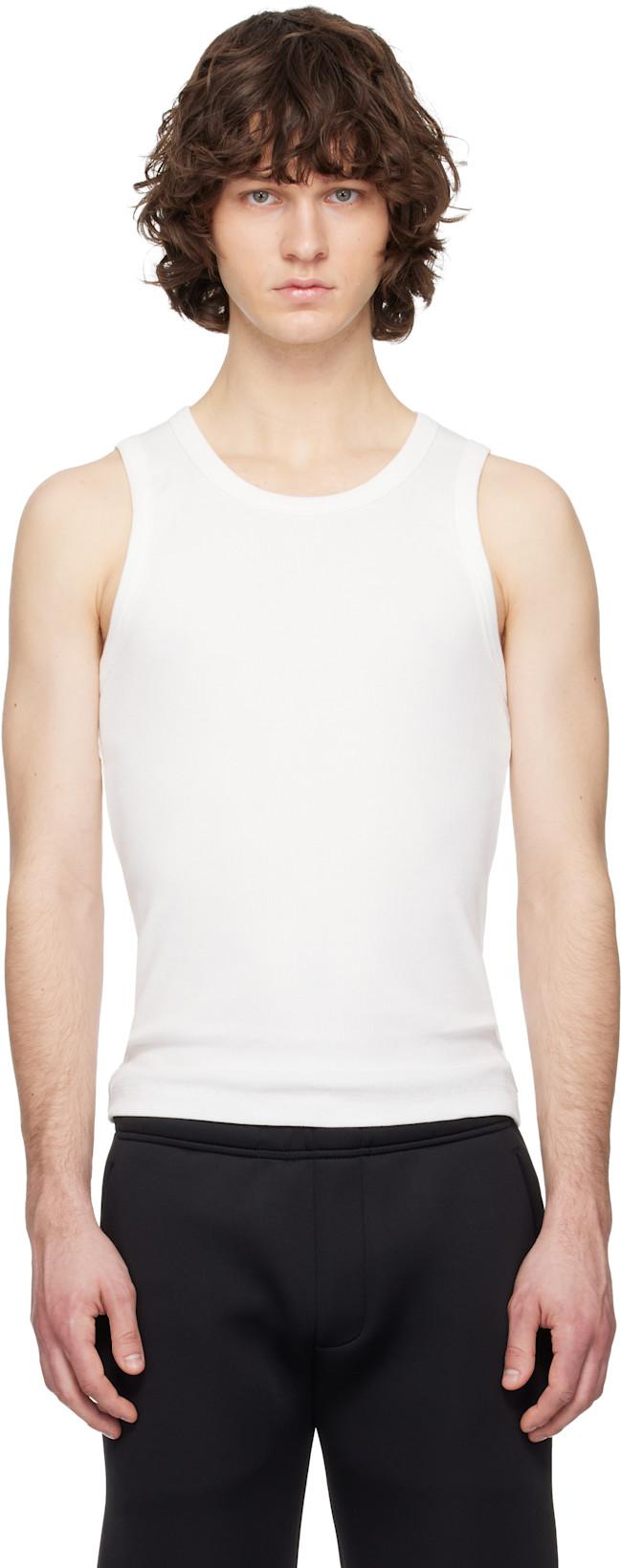 White Rib Tank Top by ENTIRE STUDIOS