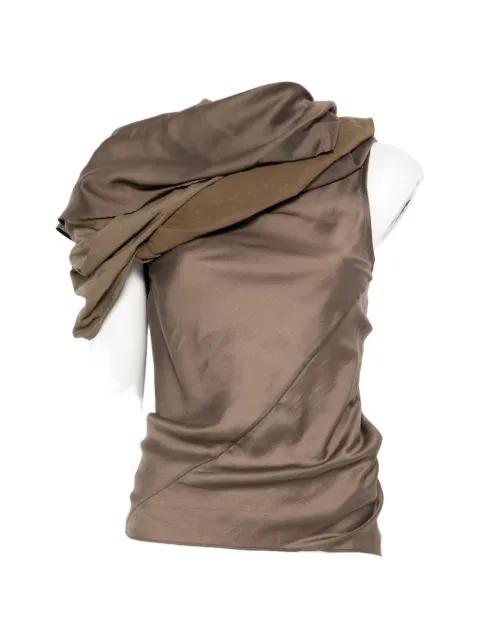 asymmetric-neck top by ENTIRE STUDIOS