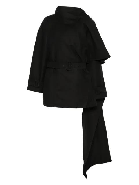 belted cape coat by ENTIRE STUDIOS