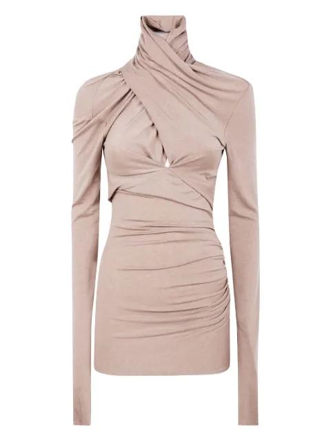 cross-neck draped top by ENTIRE STUDIOS