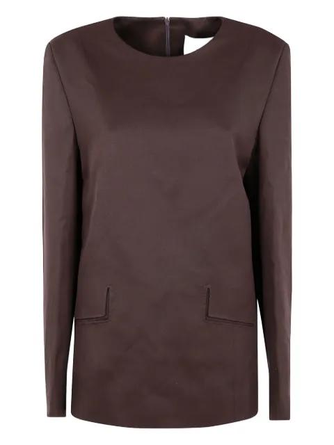 cut-out pocket long-sleeve top by ENTIRE STUDIOS